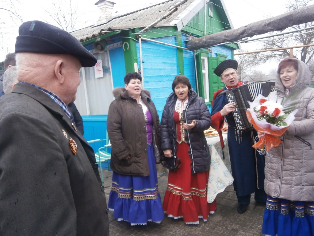 Поздравление ветерана ВОВ Веснина Григория Васильевича с юбилеем.